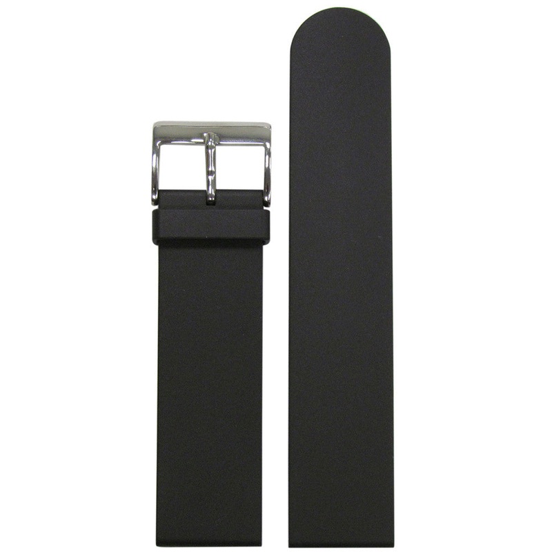NBR Italian Rubber Watch Band | Black | Smooth Diver | Bonetto 270
