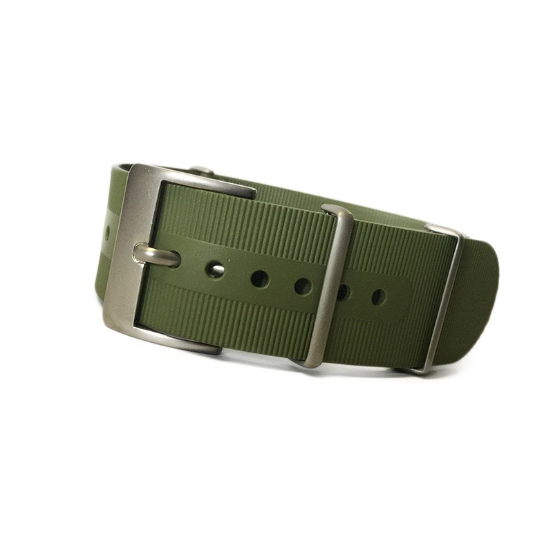 NBR-Rubber Watch Band | Waterproof | One Piece | Bonetto 328 | Olive