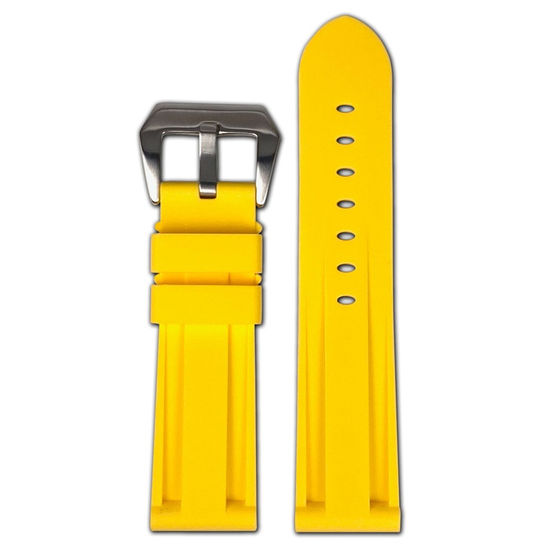 Waterproof Silicone Rubber Watch Band | Diver | Yellow