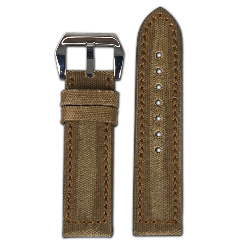 Genuine Canvas Watch Band | Maryland | Vintage | Cognac