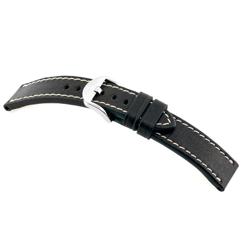 Genuine Certified Organic Leather Watch Band | Starnberg | Black