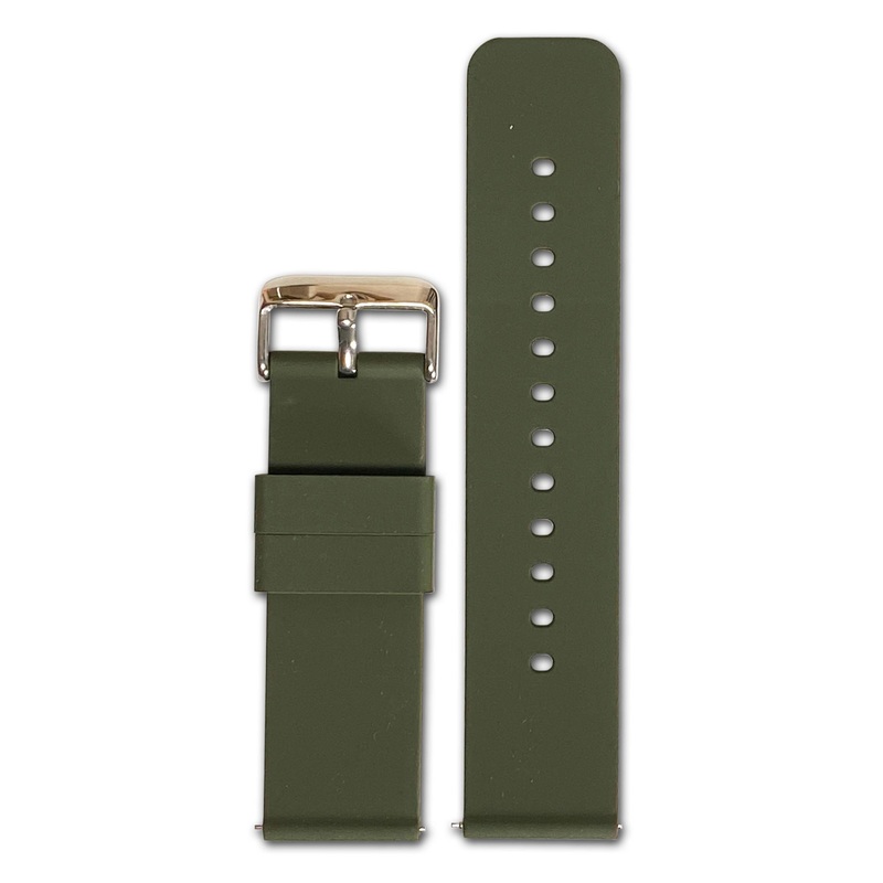 Quick Release Watch Band | Silicone | Two-Piece | Olive