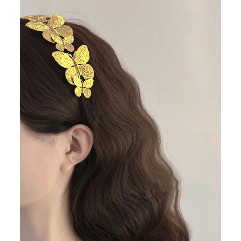 Chic Gold Metal Butterfly Solid Hairpin