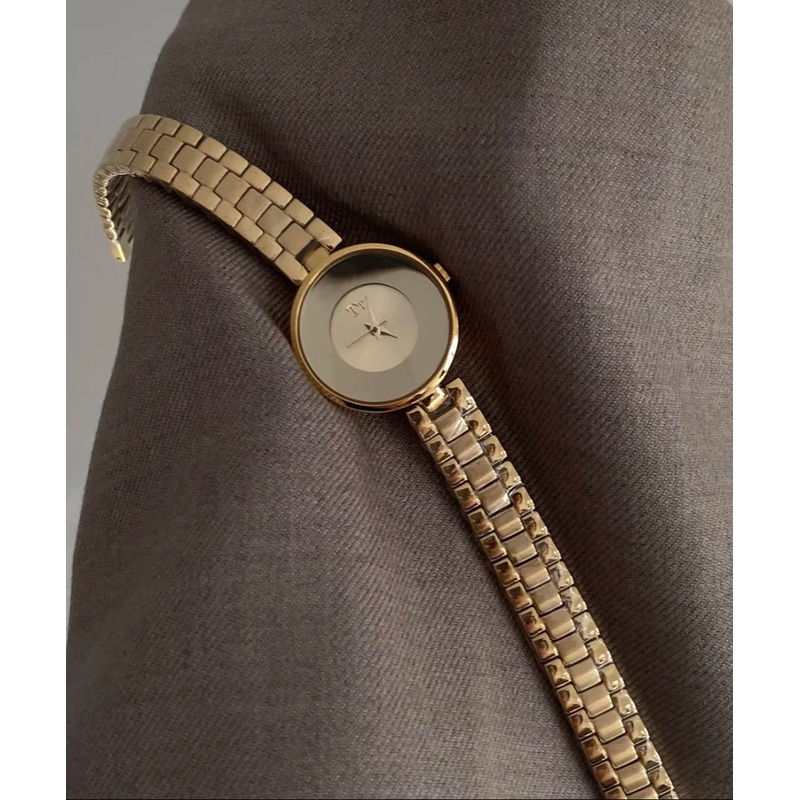 Fine Gold Stainless Steel Hardlex Crystal Watches