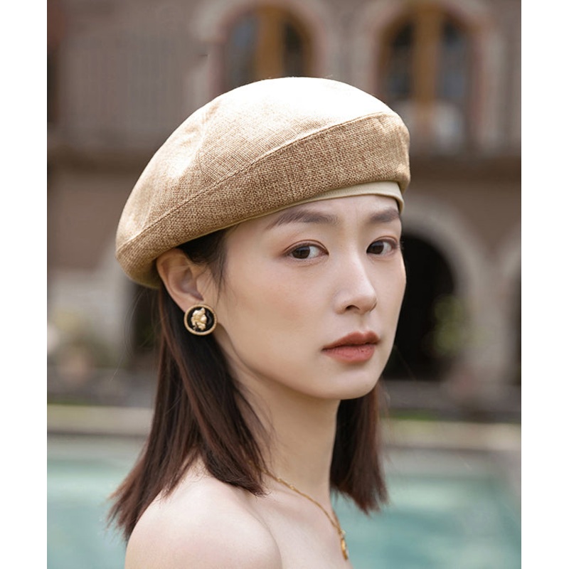 2025 New Stylish Versatile Khaki Beret Hat