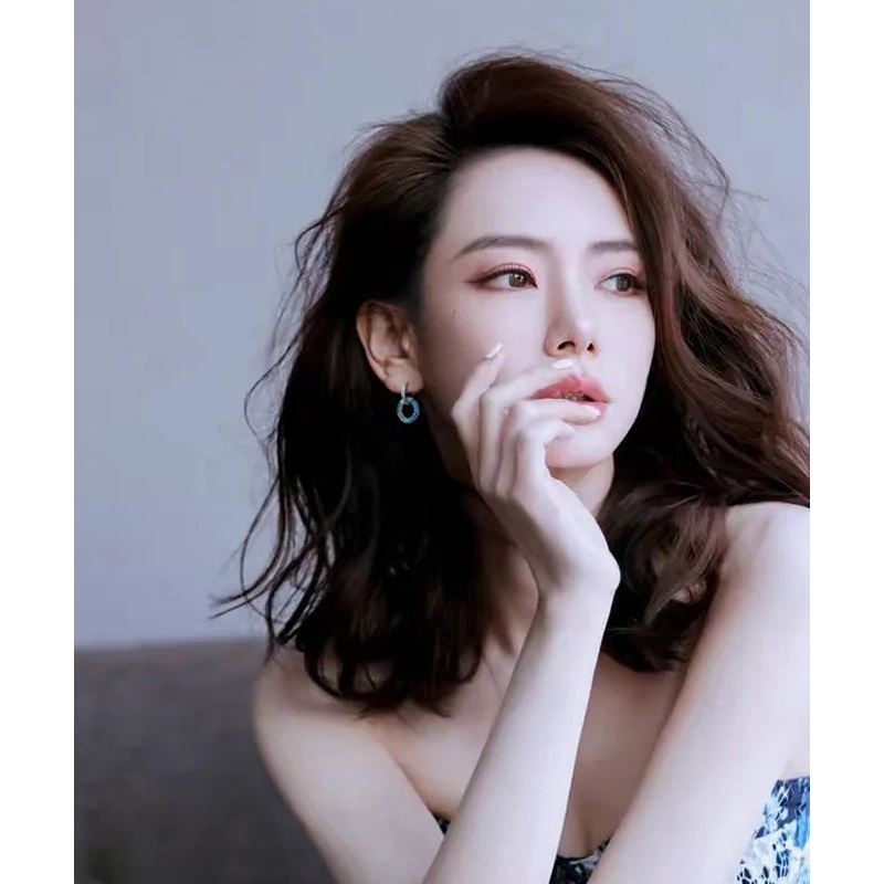 DIY Rainbow Copper Alloy Zircon Circle Hoop Earrings