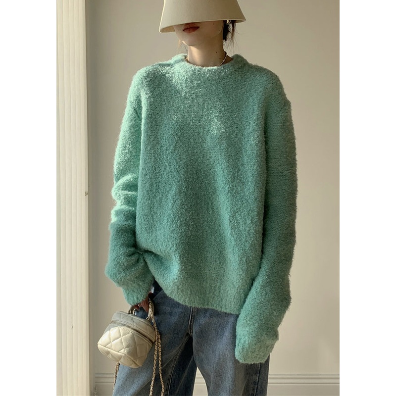 Lake Blue Cozy Thick Knit Sweater O-Neck Winter