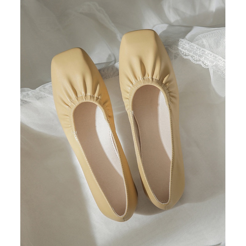 Khaki Chunky Faux Leather Soft Comfortable Wrinkled