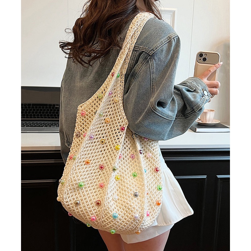 Large Capacity New Beige Versatile Satchel Bag Handbag