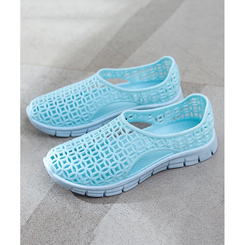Baby Blue Comfortable Hollow Out Beach Flats Shoes