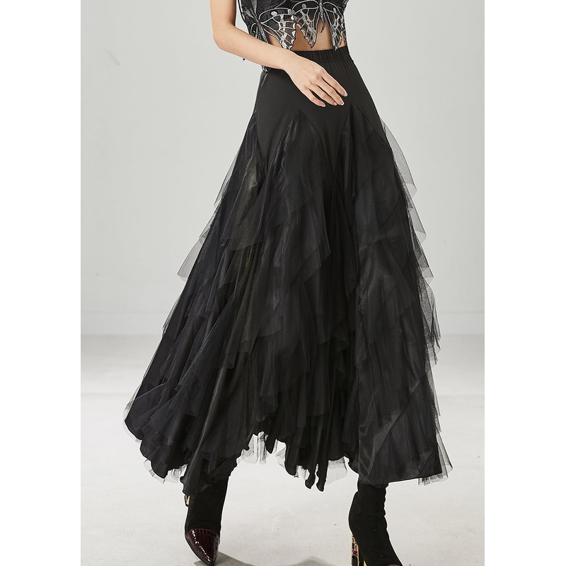Black Silm Fit Tulle Skirts Exra Large Hem Spring