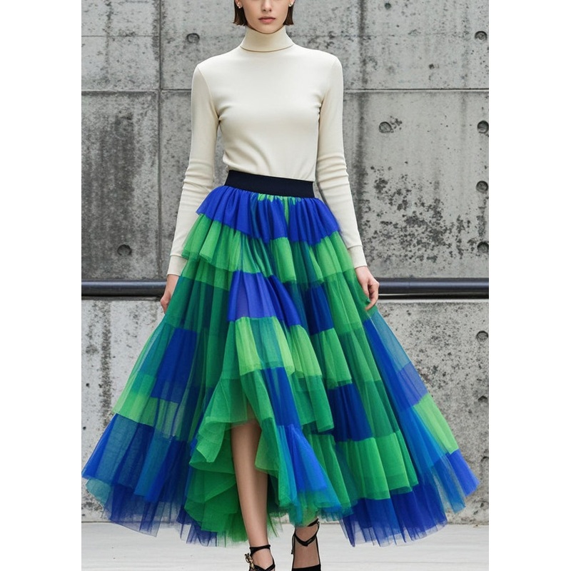 Boutique Colorblock Exra Large Hem Tulle Holiday Skirt Fall