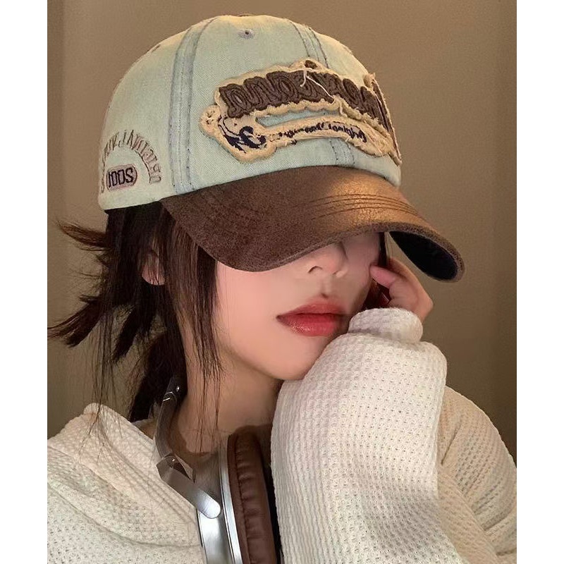 American Style Blue Embroideried Denim Baseball Cap Hat