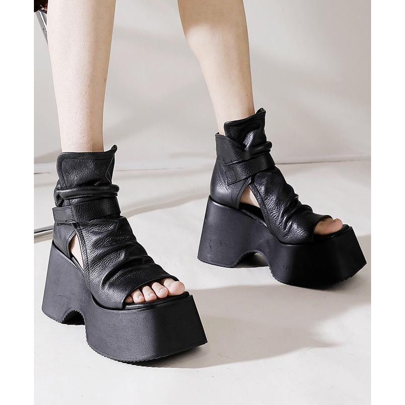 Fashion Black Sandals Platform Sandals