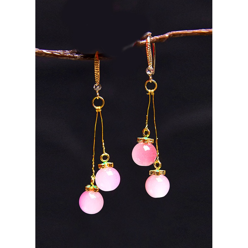 Stylish Pink Gradient Acrylic Drop Earrings