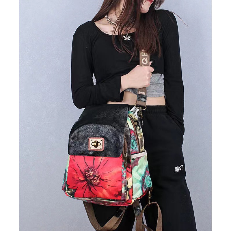 Bohemian Versatile Print Satchel Bag Handbag