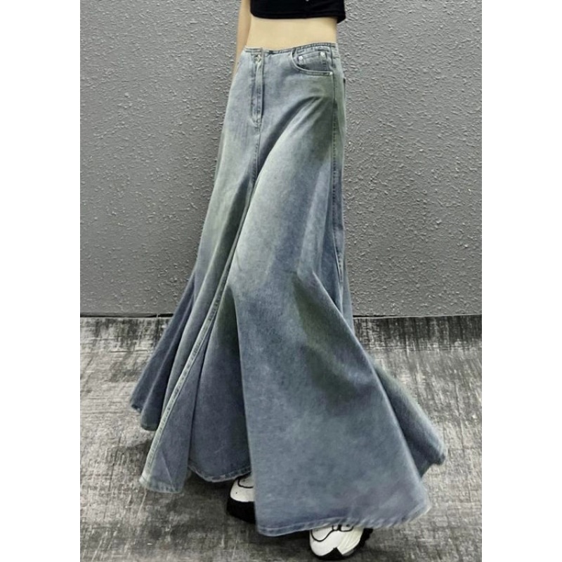 Modern Blue Original Design High Waist Denim Skirts Summer