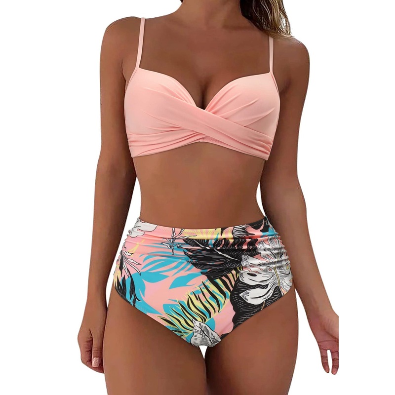 New Pink Body High Waisted Sexy Bikini Swimwear Set