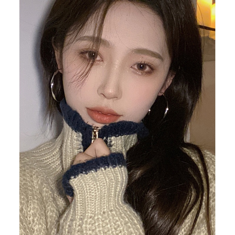 Oversize Silk Copper Overgild Circle Hoop Earrings