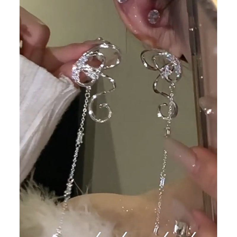 Regular Silk Copper Overgild Bow Tassel Drop Earrings