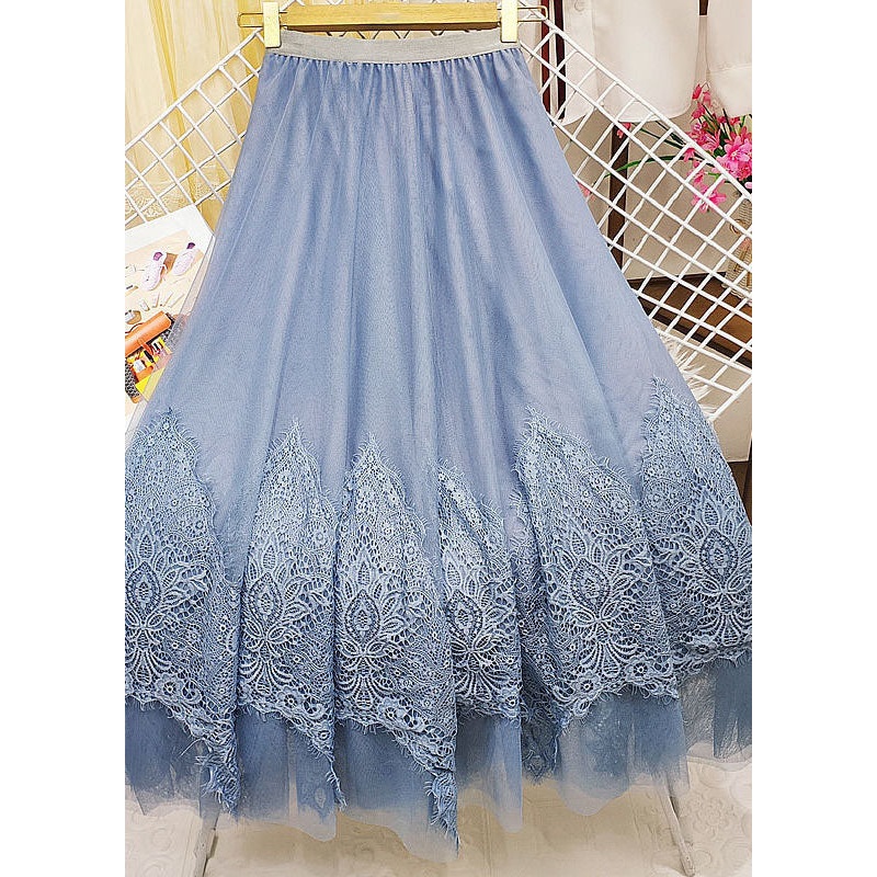 Light Grey Tulle A Line Skirt Elastic Waist Exra Large Hem Summer