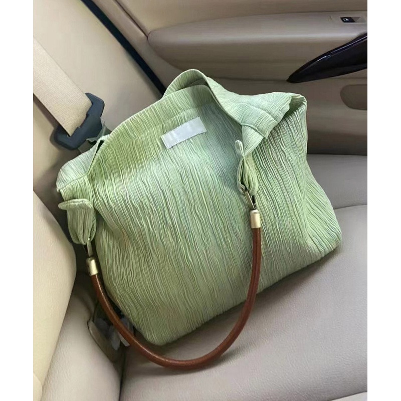 Casual Green Large Capacity Canvas Satchel Handbag