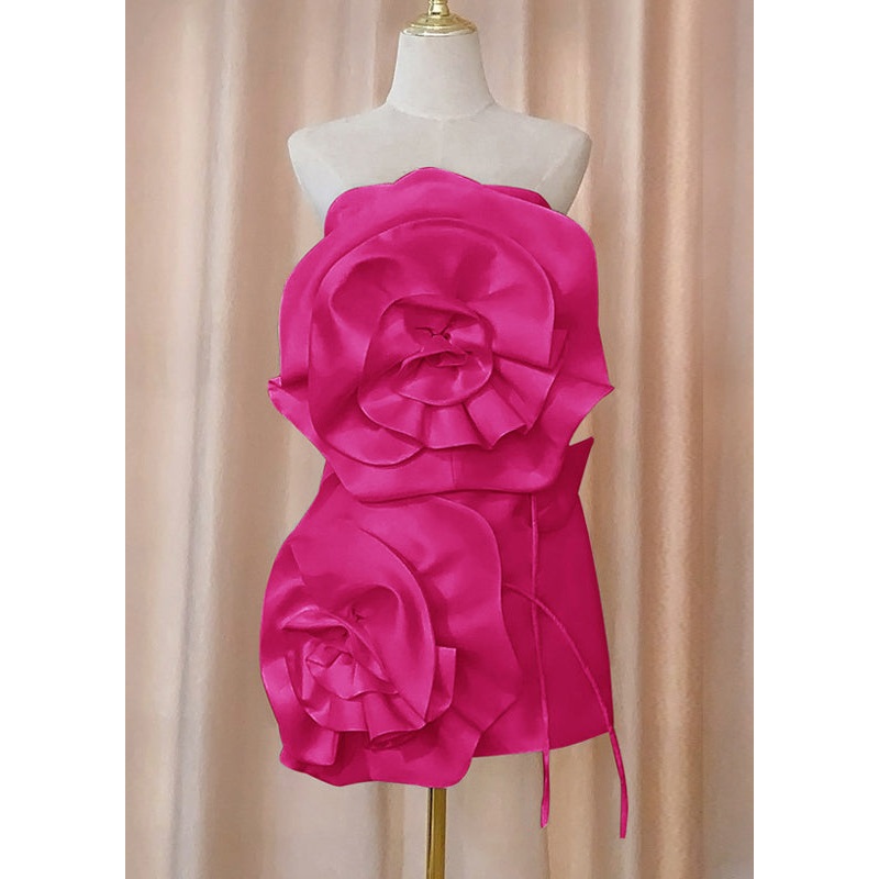 Floral Rose Cold Shoulder Solid Cotton Mid Dress Sleeveless