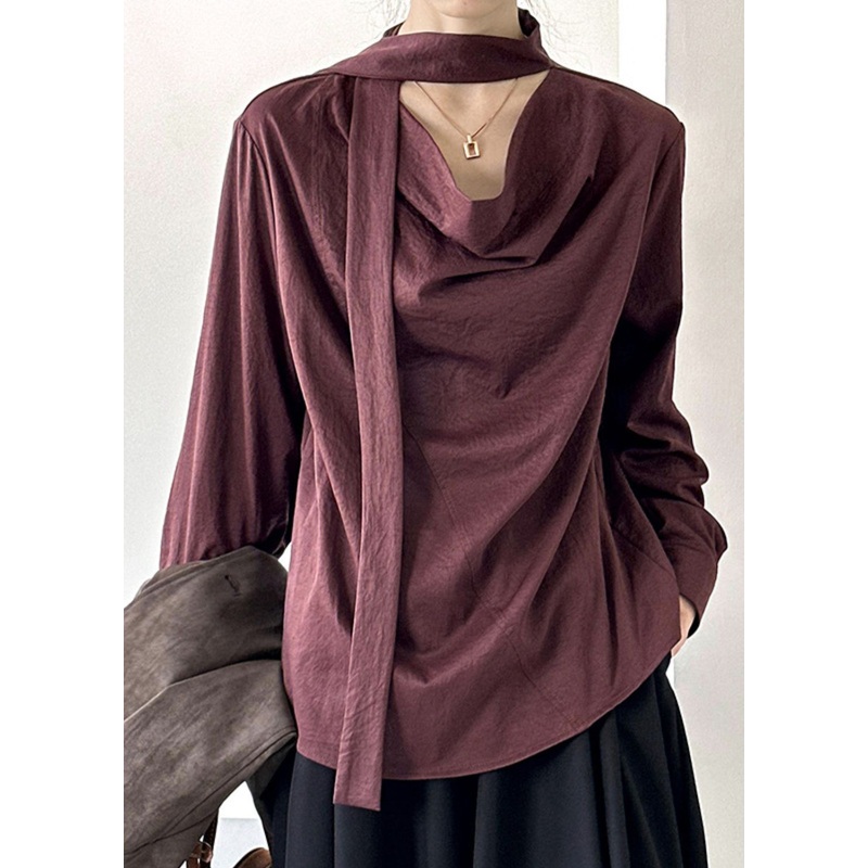 Handmade Red Patchwork Solid Top Spring