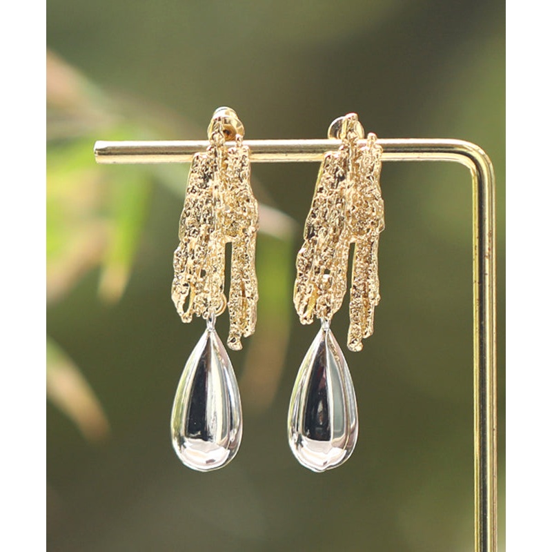 Style Colorblock Metal Alloy Water Drop Drop Earrings