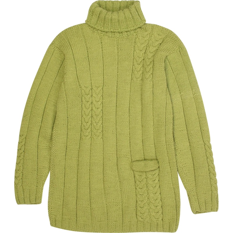 Green Knitted Turtleneck Jumper