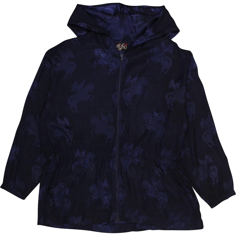 Jacquard-weave Blue Jacket