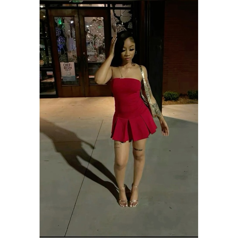 Strapless Red Homecoming Dress A Line Short Birthday Dress J4131