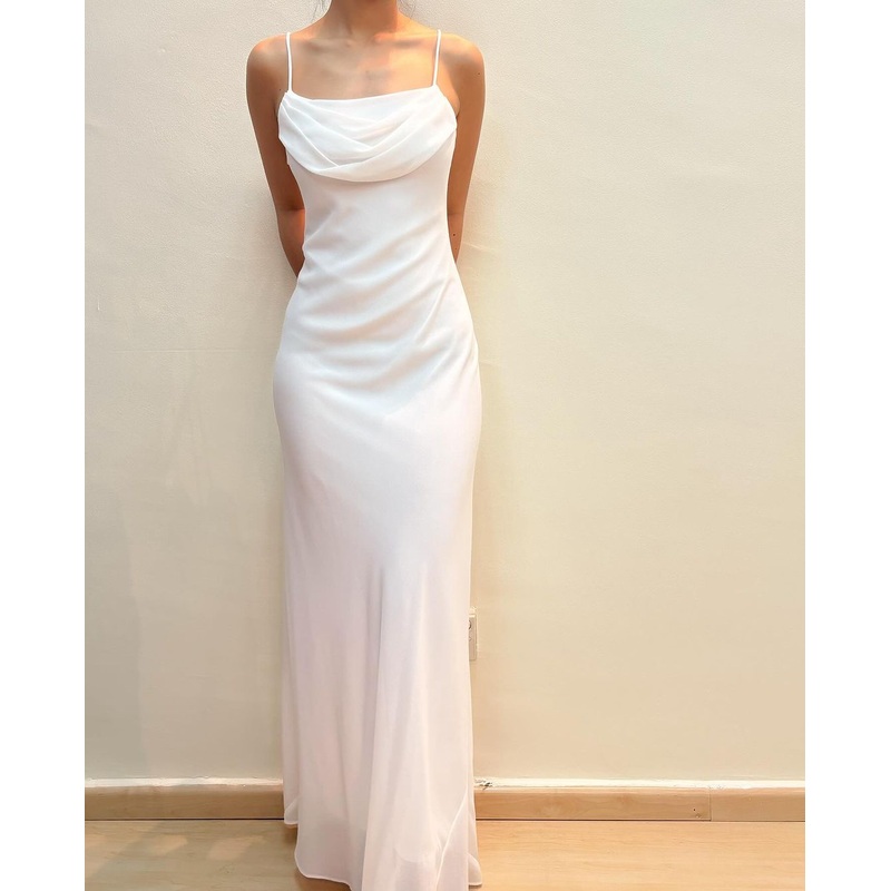 Vintage Mermaid Long Prom Dress White Wedding Dress J5158