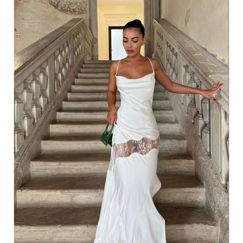 Backless Lace Wedding Dresses Elegant Party Long Formal Dress J3820