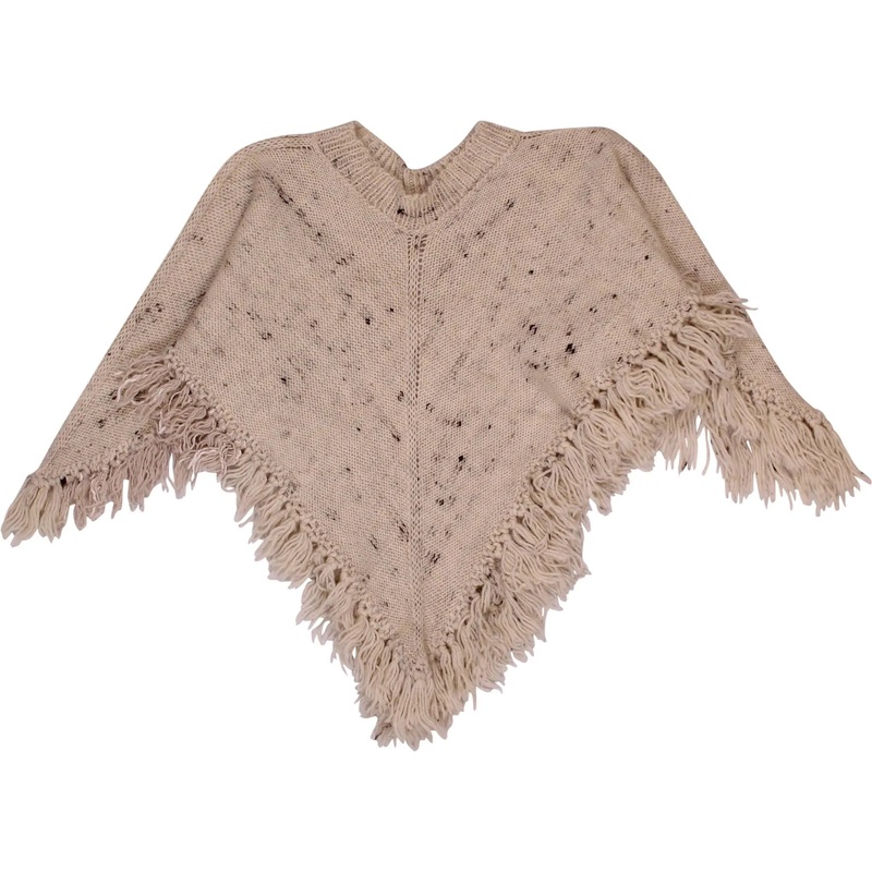 Cream Knitted Poncho