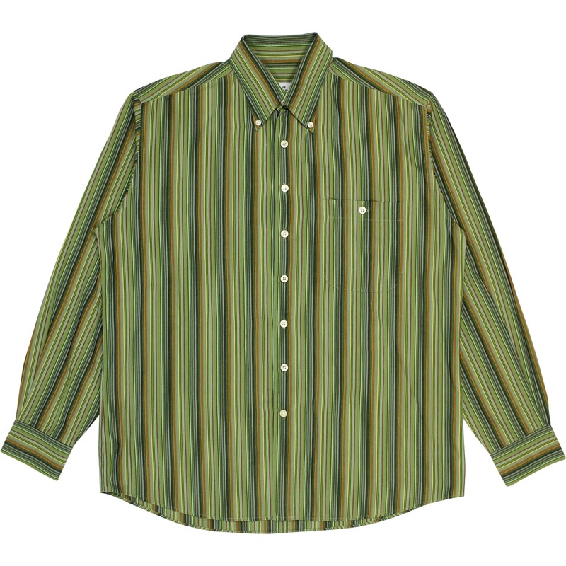 Green Striped Long Sleeve Shirt