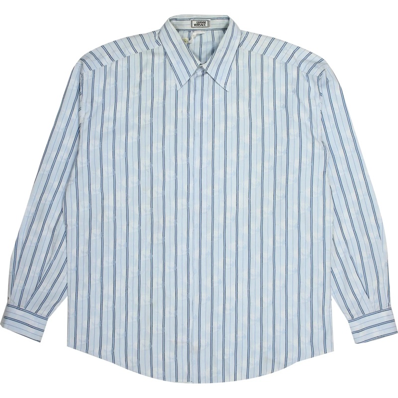 Striped Fish Pattern Shirt by Gianni Versace