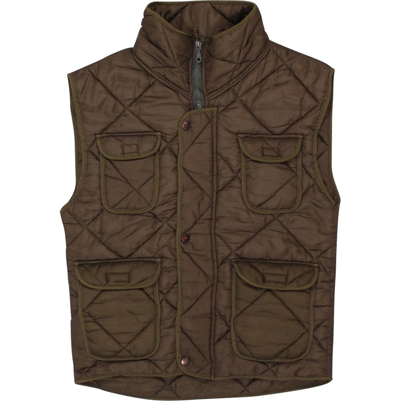 Utility Quilted Bodywarmer Made From Original Swiss Army Sleeping Bag