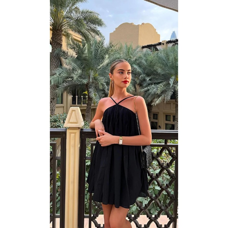 Halter Black Short Homecoming Dress Party Dress J3927