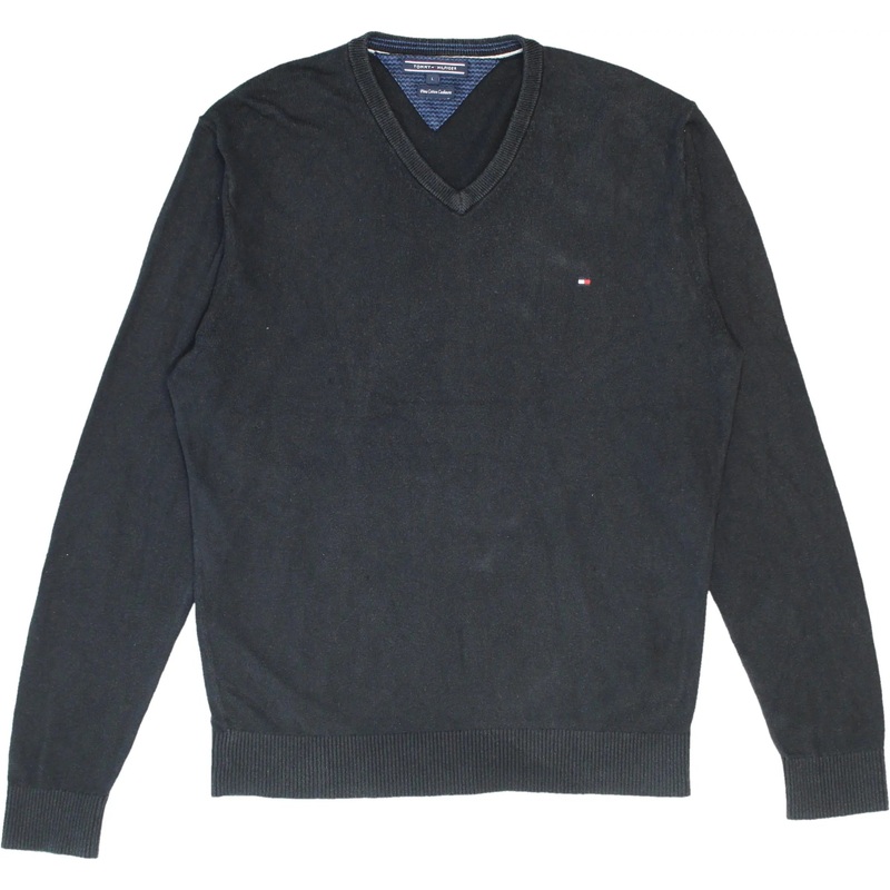 Tommy Hilfiger Black V-Neck Sweater