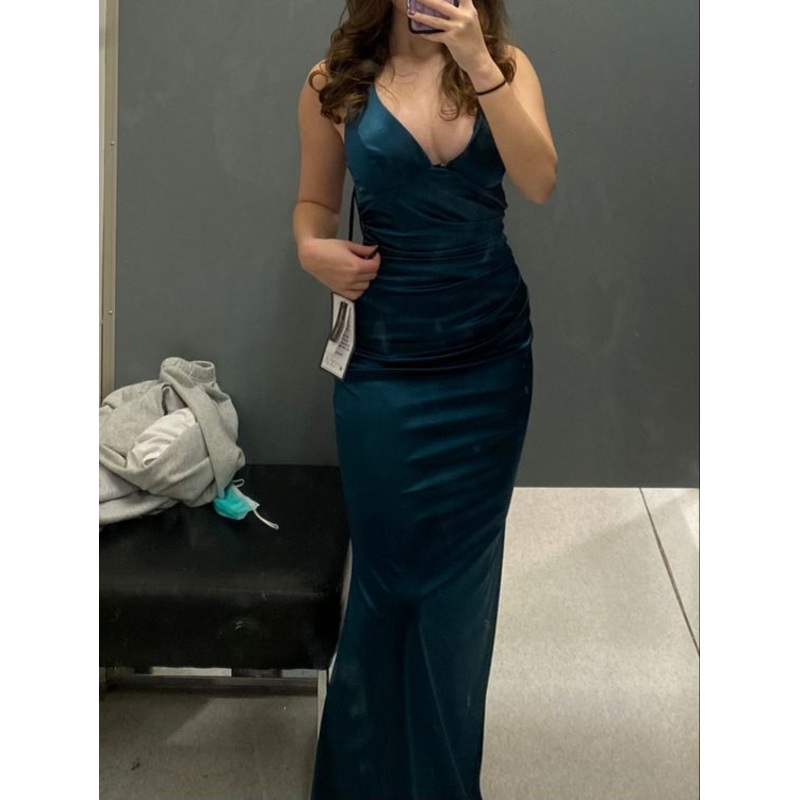 V Neck Sheath Long Prom Dress Evening Party Dress J4697