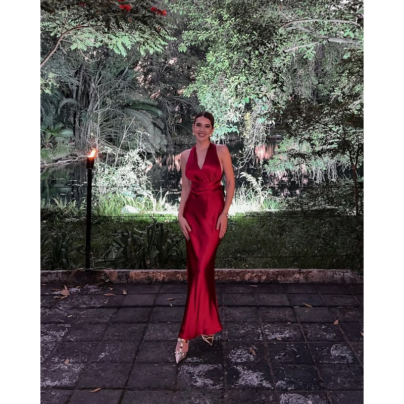 V Neck Sheath Red Long Prom Dress Formal Evening Dresses J5599
