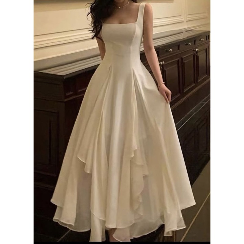 A Line Chiffon Prom Dresses Ruffle Formal Party Dress J4643