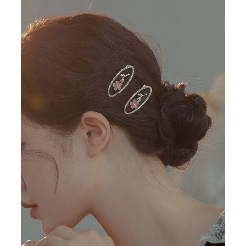 Chinese Style Black Alloy Pearl Resin Hairpin