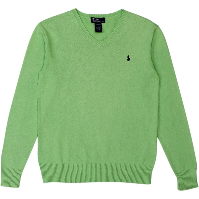 Green V-neck Sweater by Ralph Lauren