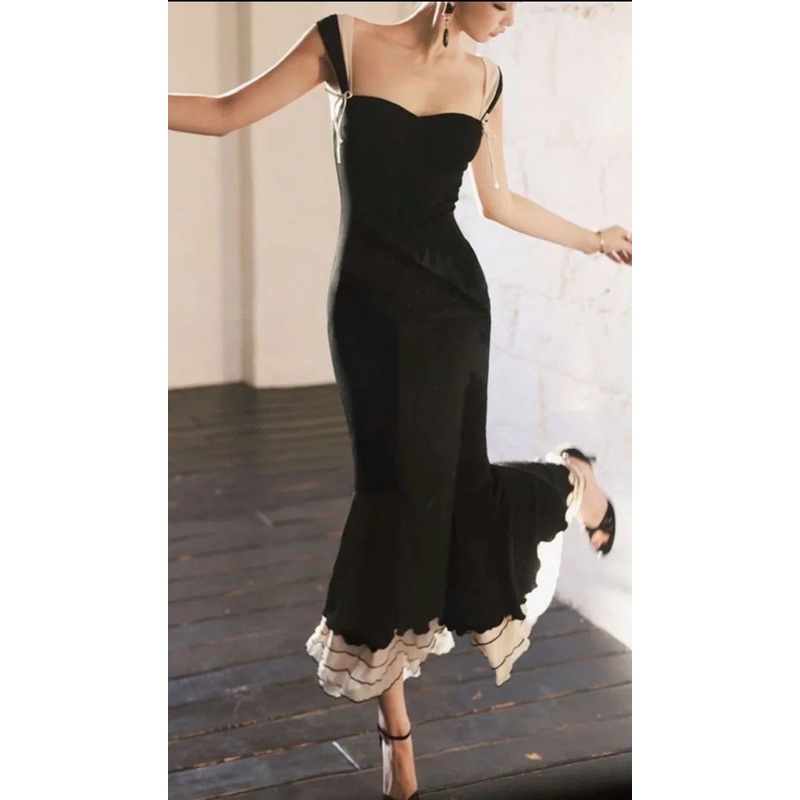 Mermaid Black Long Prom Dress Sweet Evening Dress J4314