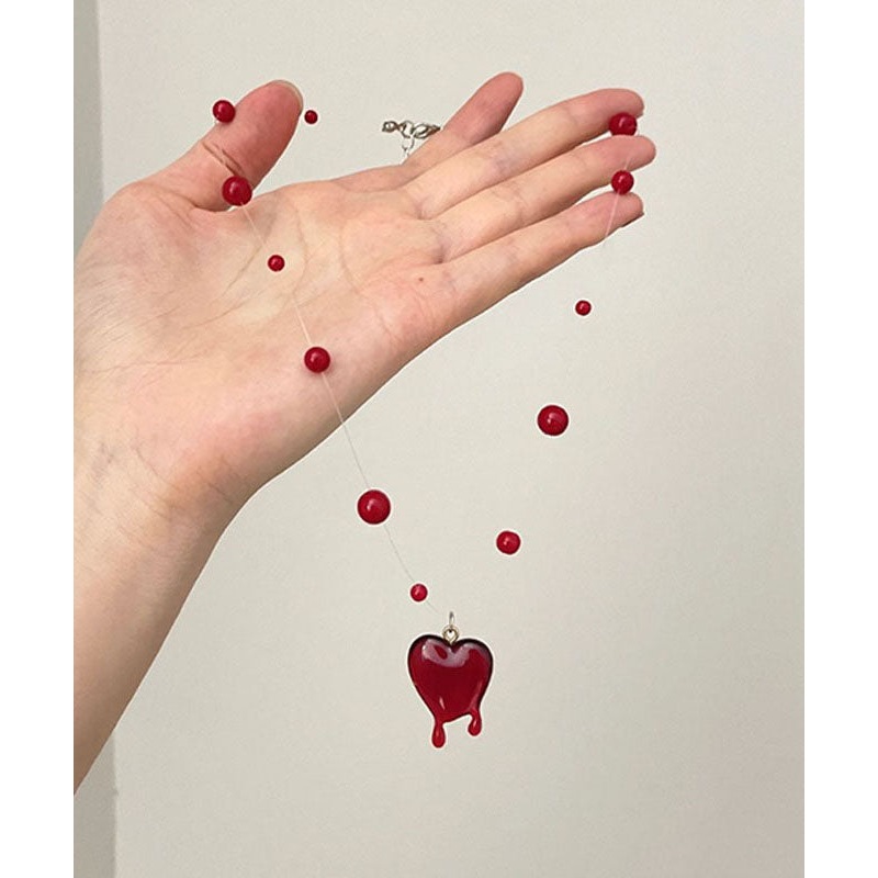 Modern Mulberry Alloy Love Beading Pendant Necklace