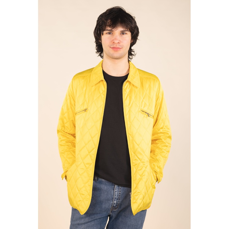 Yellow Quilted Jacket