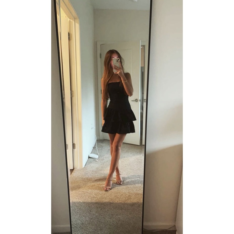 Strapless A Line Homecoming Dress Short Birthday Dress J7708