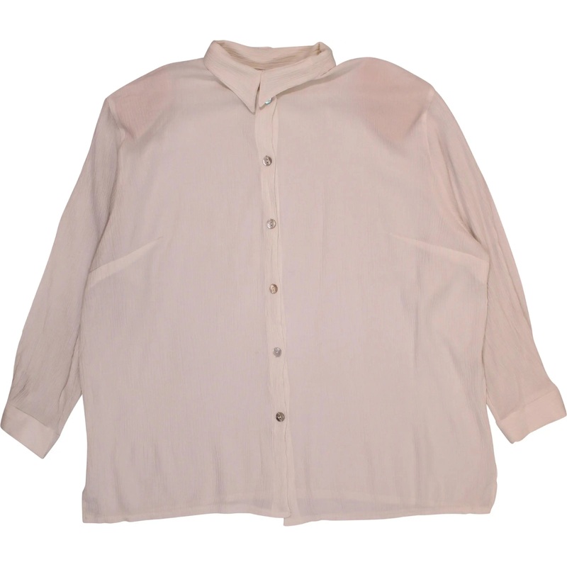 White Crinkle Blouse